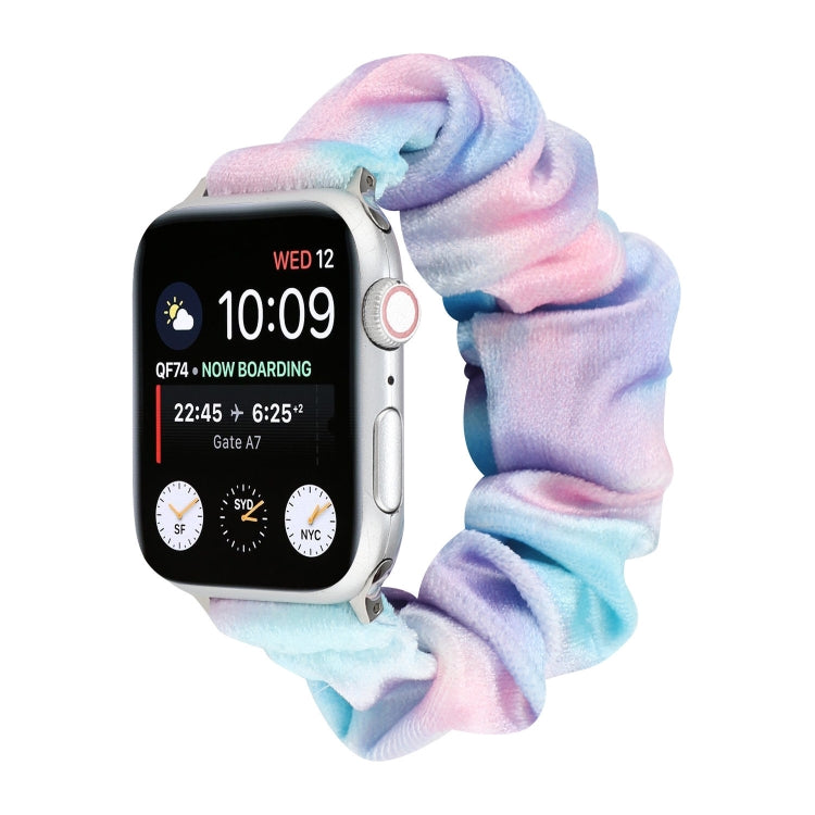 Flannel Hair Ring Replacement Strap Watchband, For Apple Watch Ultra 49mm / Series 8&7 45mm / SE 2&6&SE&5&4 44mm / 3&2&1 42mm, For Apple Watch Series 7 45mm / 6 & SE & 5 & 4 44mm / 3 & 2 & 1 42mm���������������������������������������������������������...