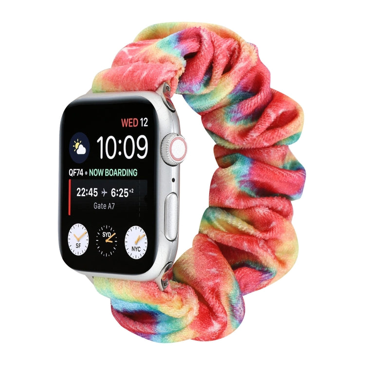 Flannel Hair Ring Replacement Strap Watchband, For Apple Watch Ultra 49mm / Series 8&7 45mm / SE 2&6&SE&5&4 44mm / 3&2&1 42mm, For Apple Watch Series 7 45mm / 6 & SE & 5 & 4 44mm / 3 & 2 & 1 42mm���������������������������������������������������������...