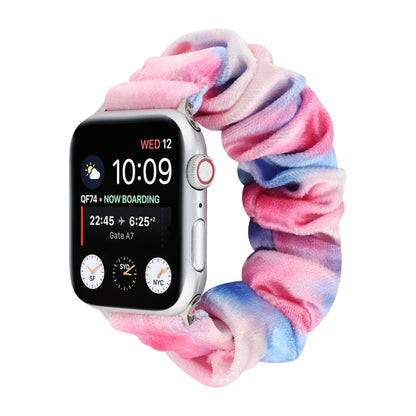 Flannel Hair Ring Replacement Strap Watchband, For Apple Watch Ultra 49mm / Series 8&7 45mm / SE 2&6&SE&5&4 44mm / 3&2&1 42mm, For Apple Watch Series 7 45mm / 6 & SE & 5 & 4 44mm / 3 & 2 & 1 42mm���������������������������������������������������������...