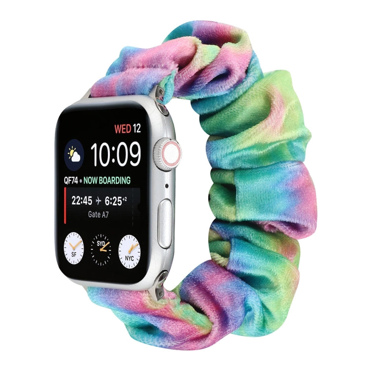 Flannel Hair Ring Replacement Strap Watchband, For Apple Watch Ultra 49mm / Series 8&7 45mm / SE 2&6&SE&5&4 44mm / 3&2&1 42mm, For Apple Watch Series 7 45mm / 6 & SE & 5 & 4 44mm / 3 & 2 & 1 42mm���������������������������������������������������������...