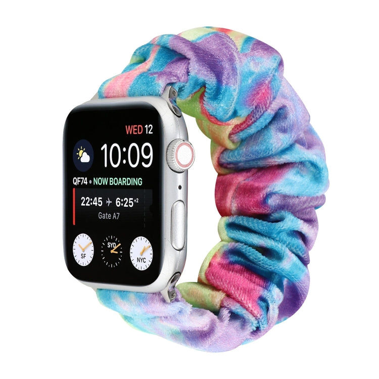 Flannel Hair Ring Replacement Strap Watchband, For Apple Watch Ultra 49mm / Series 8&7 45mm / SE 2&6&SE&5&4 44mm / 3&2&1 42mm, For Apple Watch Series 7 45mm / 6 & SE & 5 & 4 44mm / 3 & 2 & 1 42mm���������������������������������������������������������...