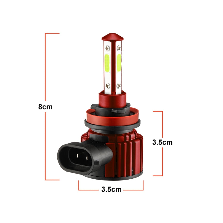2 PCS DC9-36V 22W 2500LM IP68 Car LED Headlight Lamps, F8 H8 / H9 / H11