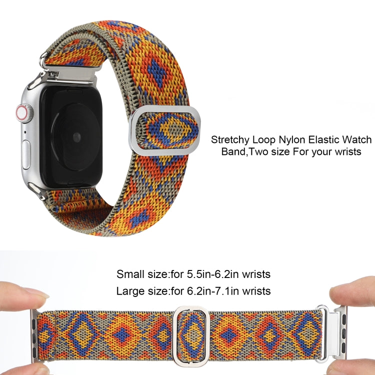 Metal Japanese Buckle Elastic Nylon Replacement Watchbands, For Apple Watch Series 7 45mm / 6 & SE & 5 & 4 44mm / 3 & 2 & 1 42mm, For Apple Watch Series 8&7 41mm / SE 2&6&SE&5&4 40mm / 3&2&1 38mm���������������������������������������������������������...