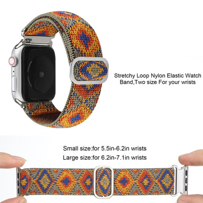 Metal Japanese Buckle Elastic Nylon Replacement Watchbands, For Apple Watch Series 7 45mm / 6 & SE & 5 & 4 44mm / 3 & 2 & 1 42mm, For Apple Watch Series 8&7 41mm / SE 2&6&SE&5&4 40mm / 3&2&1 38mm���������������������������������������������������������...