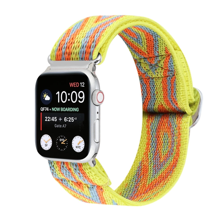 Metal Japanese Buckle Elastic Nylon Replacement Watchbands, For Apple Watch Series 7 45mm / 6 & SE & 5 & 4 44mm / 3 & 2 & 1 42mm, For Apple Watch Series 8&7 41mm / SE 2&6&SE&5&4 40mm / 3&2&1 38mm���������������������������������������������������������...
