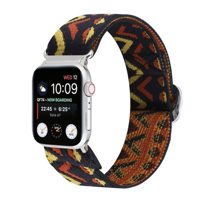 Metal Japanese Buckle Elastic Nylon Replacement Watchbands, For Apple Watch Series 7 45mm / 6 & SE & 5 & 4 44mm / 3 & 2 & 1 42mm, For Apple Watch Series 8&7 41mm / SE 2&6&SE&5&4 40mm / 3&2&1 38mm���������������������������������������������������������...