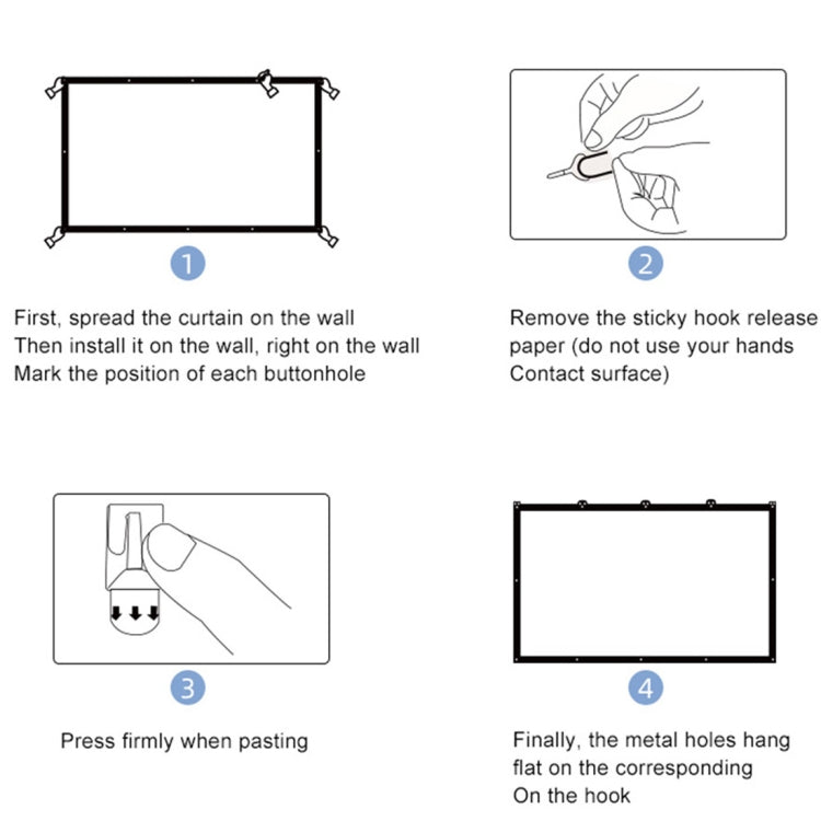 Folding Milk Silk Polyester Projector Film Curtain