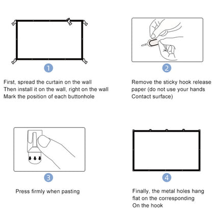 Folding Milk Silk Polyester Projector Film Curtain