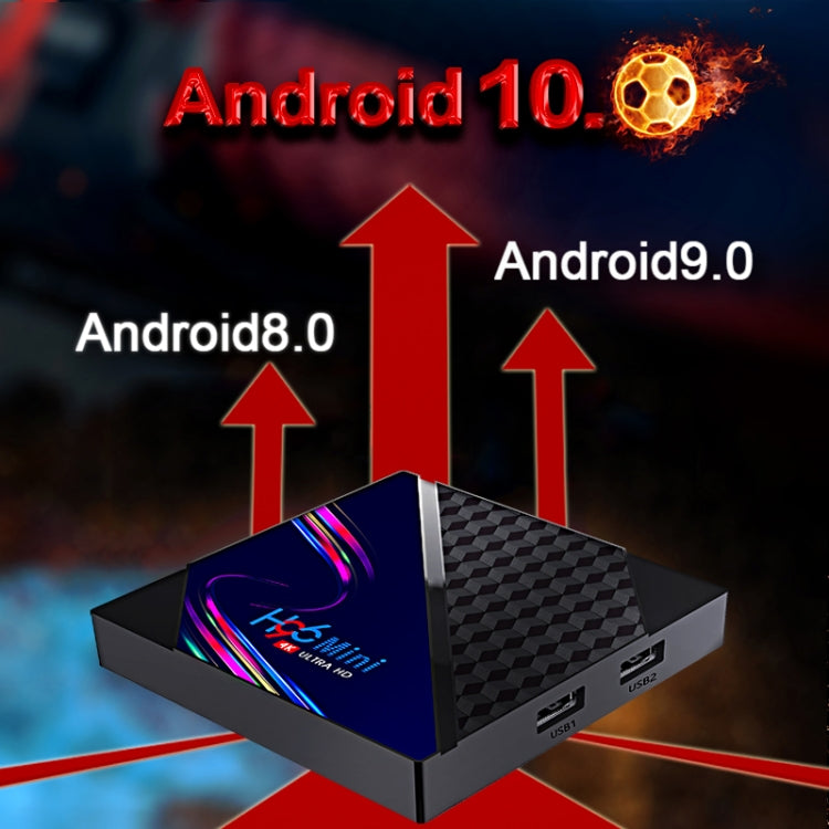 H96 Mini V8 4K Smart TV Box with Remote Control, Android 10.0, RK3228A Quad-core Cortex-A7, 1GB+8GB, Built-in TikTok, Support DLNA / HDMI / USBx2 / 2.4G WIFI, EU Plug, US Plug, UK Plug, AU Plug