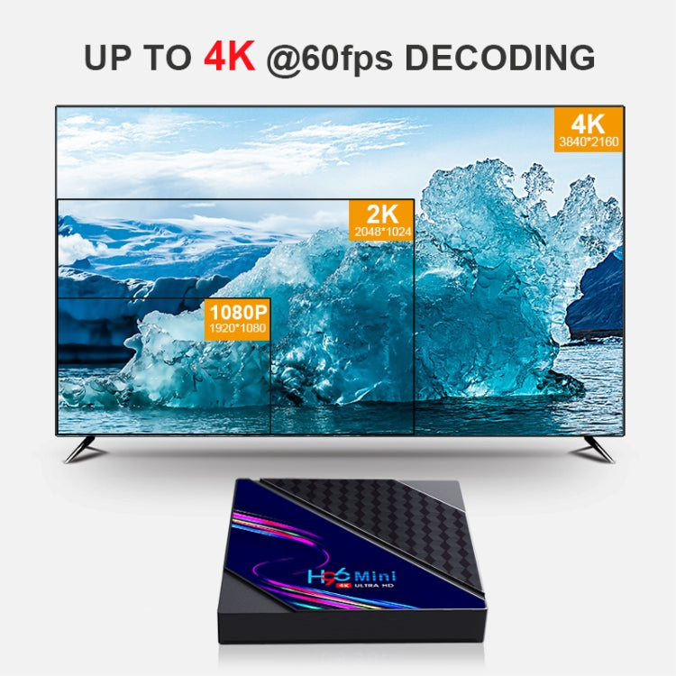 H96 Mini V8 4K Smart TV Box with Remote Control, Android 10.0, RK3228A Quad-core Cortex-A7, 1GB+8GB, Built-in TikTok, Support DLNA / HDMI / USBx2 / 2.4G WIFI, EU Plug, US Plug, UK Plug, AU Plug