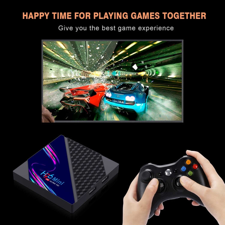 H96 Mini V8 4K Smart TV Box with Remote Control, Android 10.0, RK3228A Quad-core Cortex-A7, 1GB+8GB, Built-in TikTok, Support DLNA / HDMI / USBx2 / 2.4G WIFI, EU Plug, US Plug, UK Plug, AU Plug