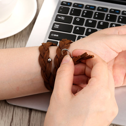 Hand-woven Leather Watchband For Apple Watch Series 6 & SE & 5 & 4 40mm / 3 & 2 & 1 38mm, For Apple Watch Series 7 41mm / 6 & SE & 5 & 4 40mm / 3 & 2 & 1 38mm, For Apple Watch Series 8&7 41mm / SE 2&6&SE&5&4 40mm / 3&2&1 38mm