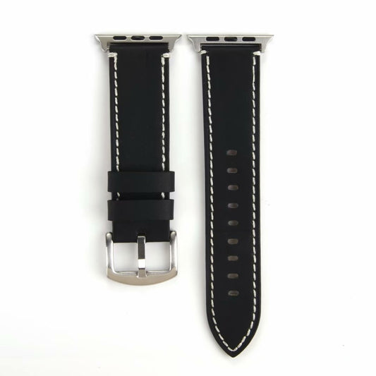 Calfskin Genuine Leather Watchband For Apple Watch Series 6 & SE & 5 & 4 40mm / 3 & 2 & 1 38mm, For Apple Watch Series 7 41mm / 6 & SE & 5 & 4 40mm / 3 & 2 & 1 38mm