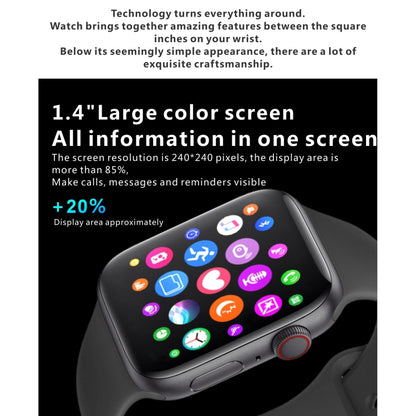 H55Pro 1.4 inch TFT Screen Smart Bluetooth Watch, Support Sleep Monitor / Heart Rate Monitor / Blood Pressure Monitor, Style: Steel Strap, Style: Steel Strap(Black), Style: Steel Strap(Silver)