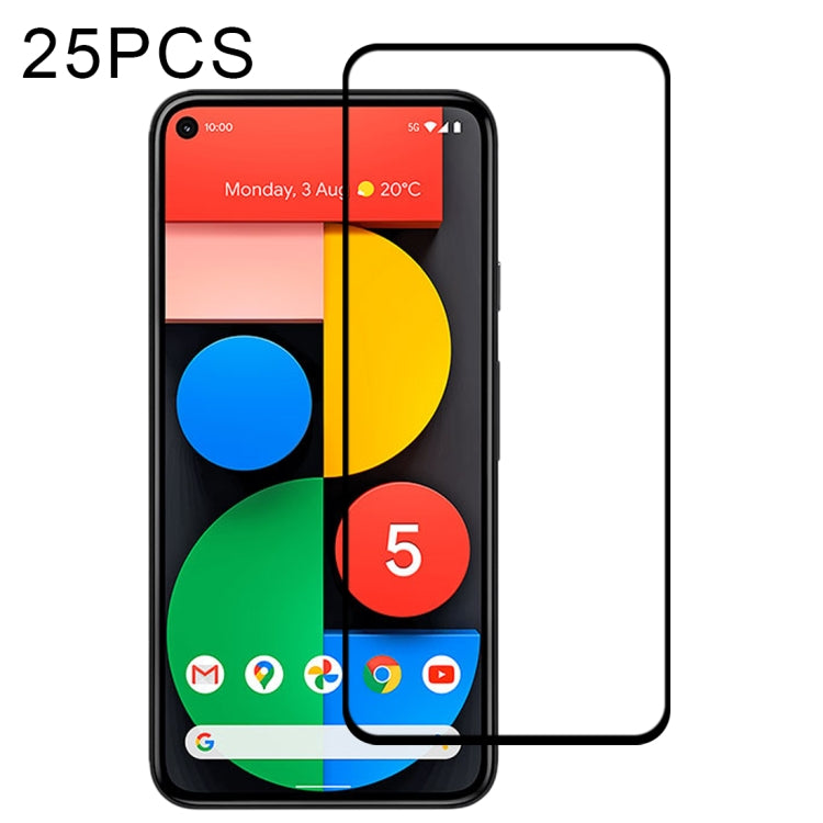 25 PCS Full Glue Full Screen Tempered Glass Film, For OnePlus Nord N100, For OnePlus Nord N10 5G, For Google Pixel 5