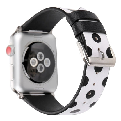 Fashion Wave Dot Series Leather Replacement Watchbands For Apple Watch Series 6 & SE & 5 & 4 40mm / 3 & 2 & 1 38mm, For Apple Watch Series 8&7 41mm / SE 2&6&SE&5&4 40mm / 3&2&1 38mm