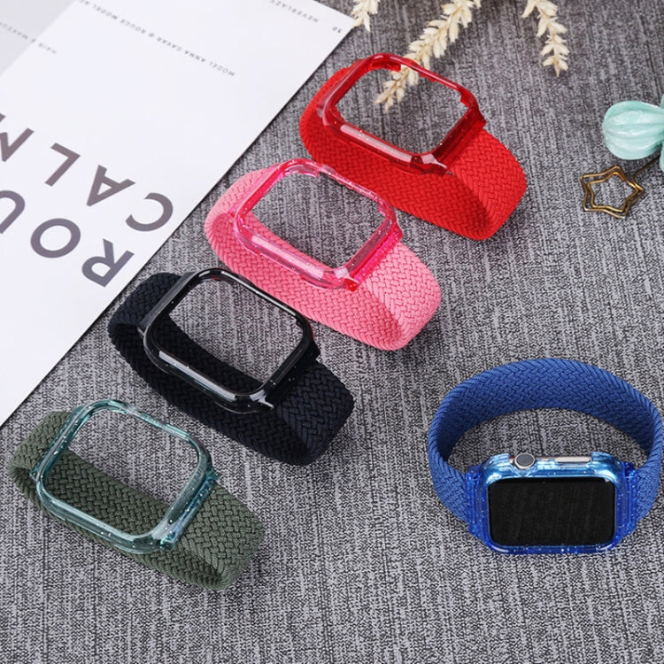 Weave Replacement Wrist Strap Watchbands with Frame For Apple Watch Series 6 & SE & 5 & 4 44mm / 3 & 2 & 1 42mm, 128mm, 135mm, 140mm, 145mm, 150mm, 155mm, 160mm, 165mm