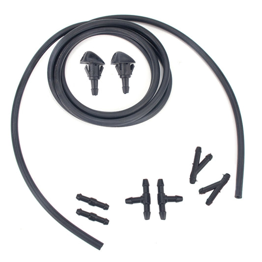 2 PCS Windshield Washer Wiper Jet Water Spray Nozzle + Hose Connector Set 76810S10A02 for Honda, For Honda + Hose