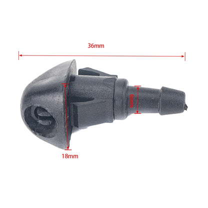 2 PCS Windshield Washer Wiper Jet Water Spray Nozzle + Hose Connector Set 76810S10A02 for Honda, For Honda + Hose