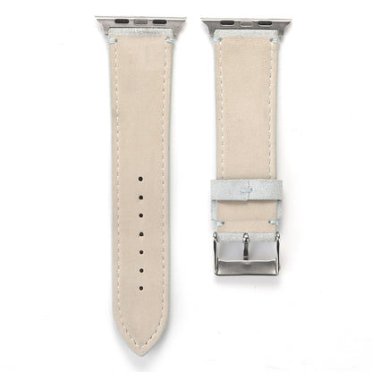 Frosted Genuine Leather Watchband For Apple Watch Series 6 & SE & 5 & 4 40mm / 3 & 2 & 1 38mm, For Apple Watch Series 7 41mm / 6 & SE & 5 & 4 40mm / 3 & 2 & 1 38mm