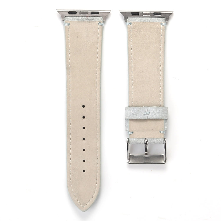 Frosted Genuine Leather Watchband For Apple Watch Series 6 & SE & 5 & 4 44mm / 3 & 2 & 1 42mm, For Apple Watch Series 7 45mm / 6 & SE & 5 & 4 44mm / 3 & 2 & 1 42mm