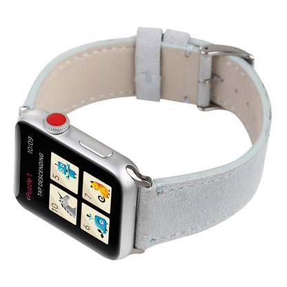 Frosted Genuine Leather Watchband For Apple Watch Series 6 & SE & 5 & 4 44mm / 3 & 2 & 1 42mm, For Apple Watch Series 7 45mm / 6 & SE & 5 & 4 44mm / 3 & 2 & 1 42mm