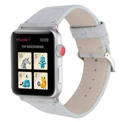 Frosted Genuine Leather Watchband For Apple Watch Series 6 & SE & 5 & 4 44mm / 3 & 2 & 1 42mm, For Apple Watch Series 7 45mm / 6 & SE & 5 & 4 44mm / 3 & 2 & 1 42mm