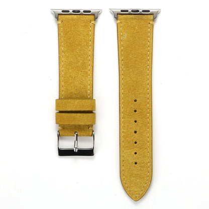 Frosted Genuine Leather Watchband For Apple Watch Series 6 & SE & 5 & 4 44mm / 3 & 2 & 1 42mm, For Apple Watch Series 7 45mm / 6 & SE & 5 & 4 44mm / 3 & 2 & 1 42mm