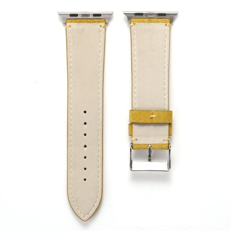 Frosted Genuine Leather Watchband For Apple Watch Series 6 & SE & 5 & 4 44mm / 3 & 2 & 1 42mm, For Apple Watch Series 7 45mm / 6 & SE & 5 & 4 44mm / 3 & 2 & 1 42mm