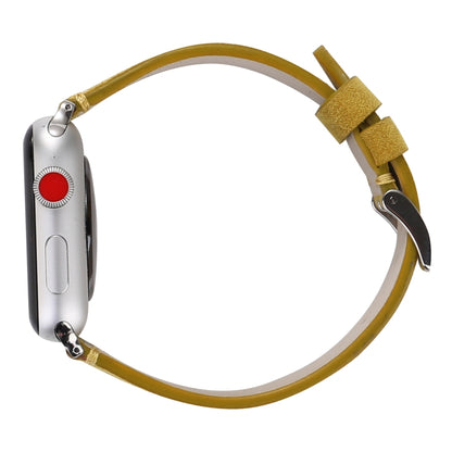 Frosted Genuine Leather Watchband For Apple Watch Series 6 & SE & 5 & 4 44mm / 3 & 2 & 1 42mm, For Apple Watch Series 7 45mm / 6 & SE & 5 & 4 44mm / 3 & 2 & 1 42mm