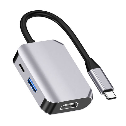 HW-6003 3 In 1 Type-C / USB-C to HDMI + PD + USB 3.0 Docking Station Adapter Converter, HW-6003