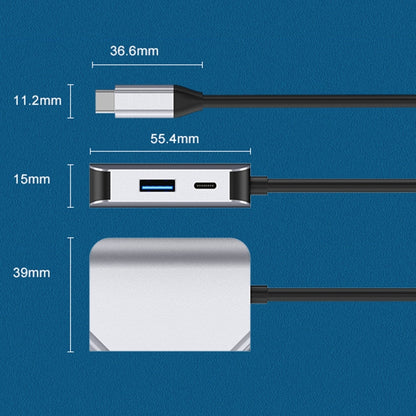 HW-6003 3 In 1 Type-C / USB-C to HDMI + PD + USB 3.0 Docking Station Adapter Converter, HW-6003