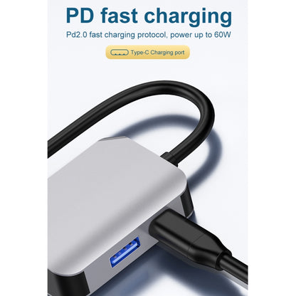 HW-6003 3 In 1 Type-C / USB-C to HDMI + PD + USB 3.0 Docking Station Adapter Converter, HW-6003