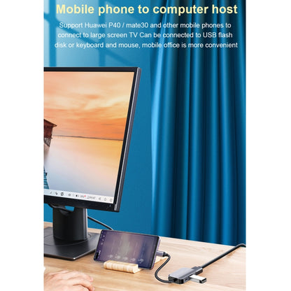 HW-6003 3 In 1 Type-C / USB-C to HDMI + PD + USB 3.0 Docking Station Adapter Converter, HW-6003