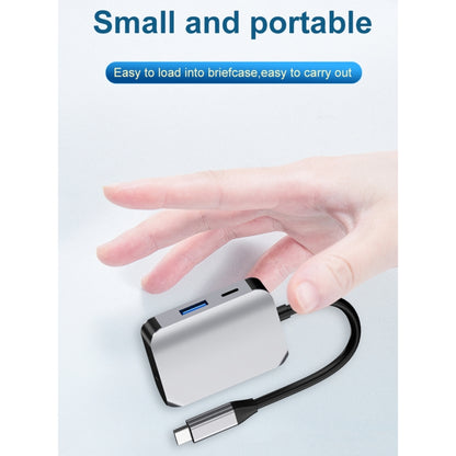 HW-6003 3 In 1 Type-C / USB-C to HDMI + PD + USB 3.0 Docking Station Adapter Converter, HW-6003
