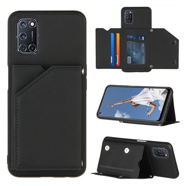 Skin Feel PU + TPU + PC Back Cover Shockproof Case with Card Slots & Holder & Photo Frame, For OPPO A9 2020, For OPPO A52 & A72 & A92, For OPPO A53, For OPPO F17, For OPPO F17 Pro & A93, For OPPO Realme 6, For OPPO Realme C3, For Huawei P30 Pro        ...