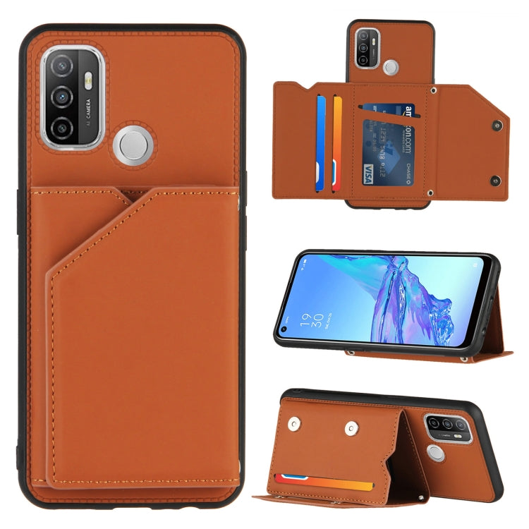 Skin Feel PU + TPU + PC Back Cover Shockproof Case with Card Slots & Holder & Photo Frame, For OPPO A9 2020, For OPPO A52 & A72 & A92, For OPPO A53, For OPPO F17, For OPPO F17 Pro & A93, For OPPO Realme 6, For OPPO Realme C3, For Huawei P30 Pro        ...