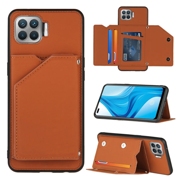 Skin Feel PU + TPU + PC Back Cover Shockproof Case with Card Slots & Holder & Photo Frame, For OPPO A9 2020, For OPPO A52 & A72 & A92, For OPPO A53, For OPPO F17, For OPPO F17 Pro & A93, For OPPO Realme 6, For OPPO Realme C3, For Huawei P30 Pro        ...