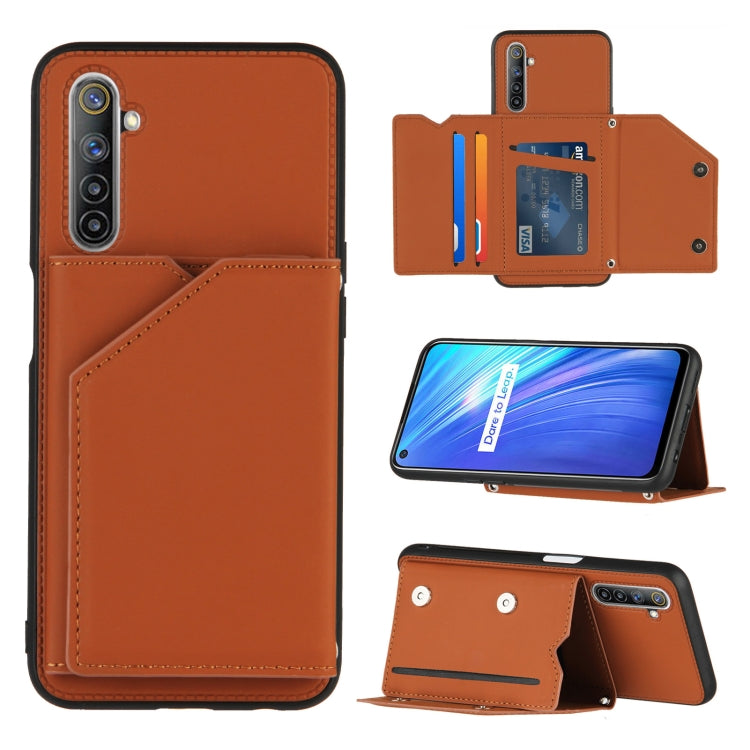 Skin Feel PU + TPU + PC Back Cover Shockproof Case with Card Slots & Holder & Photo Frame, For OPPO A9 2020, For OPPO A52 & A72 & A92, For OPPO A53, For OPPO F17, For OPPO F17 Pro & A93, For OPPO Realme 6, For OPPO Realme C3, For Huawei P30 Pro        ...