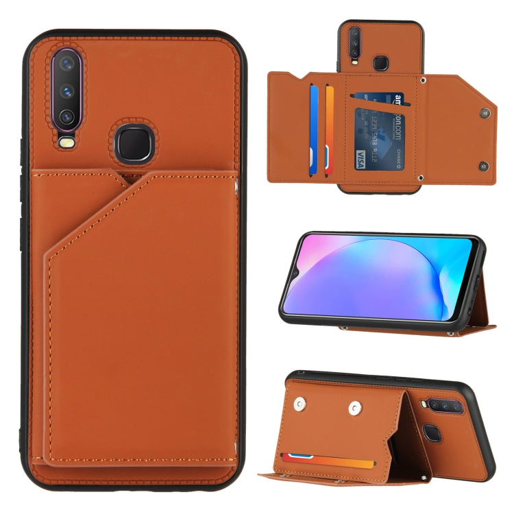 Skin Feel PU + TPU + PC Back Cover Shockproof Case with Card Slots & Holder & Photo Frame, For OPPO A9 2020, For OPPO A52 & A72 & A92, For OPPO A53, For OPPO F17, For OPPO F17 Pro & A93, For OPPO Realme 6, For OPPO Realme C3, For Huawei P30 Pro        ...