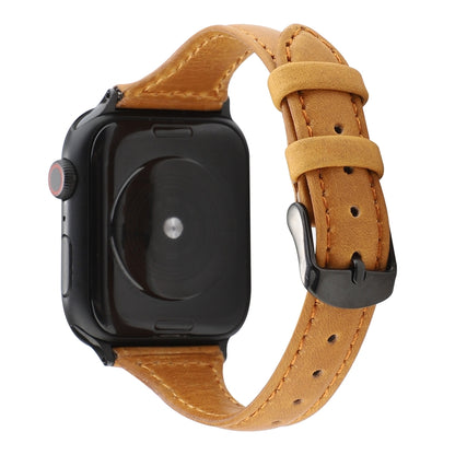Crazy Horse Texture Genuine Leather Strap, For Apple Watch Series 7 41mm / 6 & SE & 5 & 4 40mm / 3 & 2 & 1 38mm, For Apple Watch Series 8&7 41mm / SE 2&6&SE&5&4 40mm / 3&2&1 38mm��������������������������������������������������������������������������...