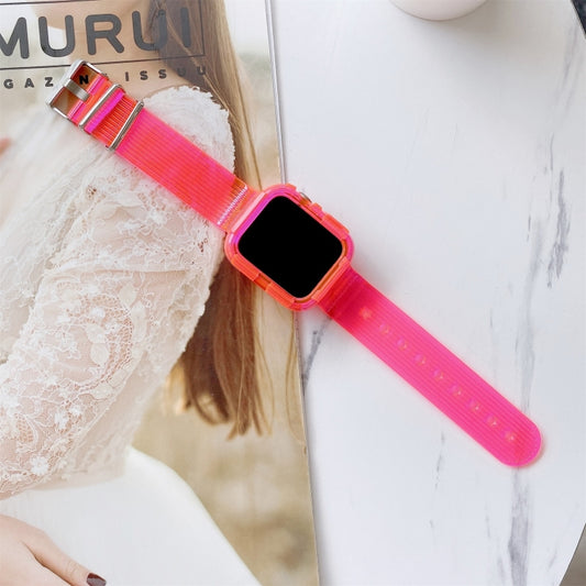 Candy Color Transparent TPU Watchband For Apple Watch Series 6 & SE & 5 & 4 40mm, For Apple Watch Series 7  41mm / & 6 & SE & 5 & 4 40mm