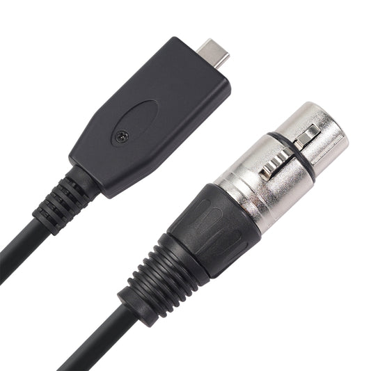TY18 USB-C / Type-C Male to Cannon Female Microphone Recording Cable, 2m, 3m
