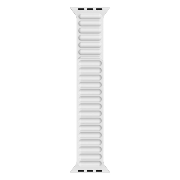 Silicone Magnetic Chain Watchband For Apple Watch Series 6 & SE & 5 & 4 40mm / 3 & 2 & 1 38mm, For Apple Watch Series 7 41mm / 6 & SE & 5 & 4 40mm / 3 & 2 & 1 38mm