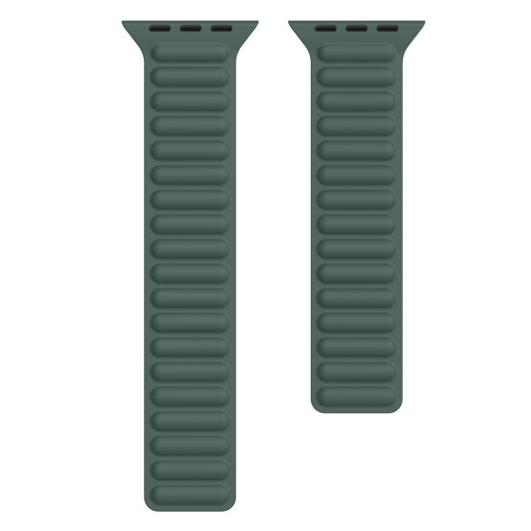 Silicone Magnetic Chain Watchband For Apple Watch Series 6 & SE & 5 & 4 40mm / 3 & 2 & 1 38mm, For Apple Watch Series 7 41mm / 6 & SE & 5 & 4 40mm / 3 & 2 & 1 38mm