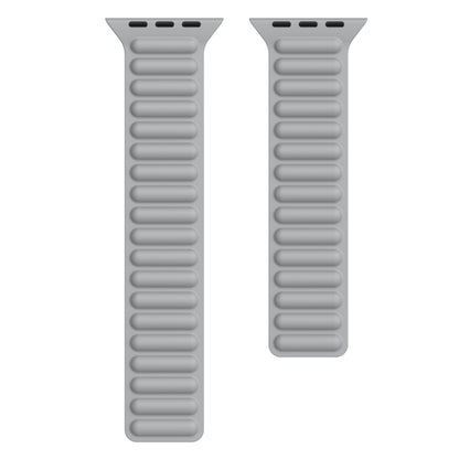 Silicone Magnetic Chain Watchband For Apple Watch Series 6 & SE & 5 & 4 40mm / 3 & 2 & 1 38mm, For Apple Watch Series 7 41mm / 6 & SE & 5 & 4 40mm / 3 & 2 & 1 38mm