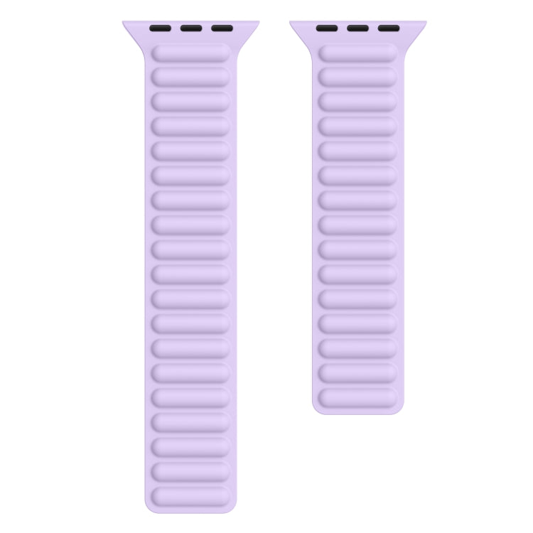 Silicone Magnetic Chain Watchband For Apple Watch Series 6 & SE & 5 & 4 40mm / 3 & 2 & 1 38mm, For Apple Watch Series 7 41mm / 6 & SE & 5 & 4 40mm / 3 & 2 & 1 38mm