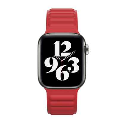 Silicone Magnetic Chain Watchband For Apple Watch Series 6 & SE & 5 & 4 44mm / 3 & 2 & 1 42mm, For Apple Watch Series 7 45mm / 6 & SE & 5 & 4 44mm / 3 & 2 & 1 42mm