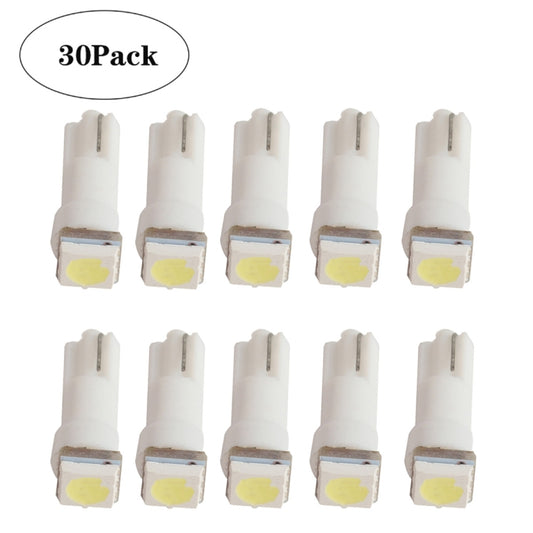 30 PCS T5 1LED SMD-5050 Car Modification LED Indicator Light White Light, A3896