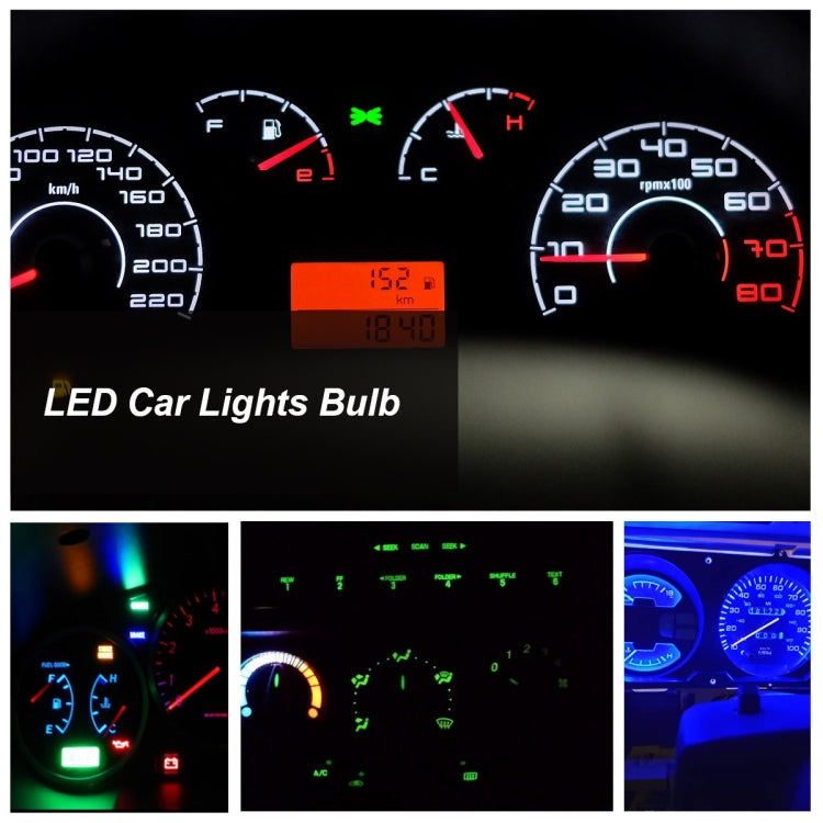 30 PCS T5 1LED SMD-5050 Car Modification LED Indicator Light White Light, A3896
